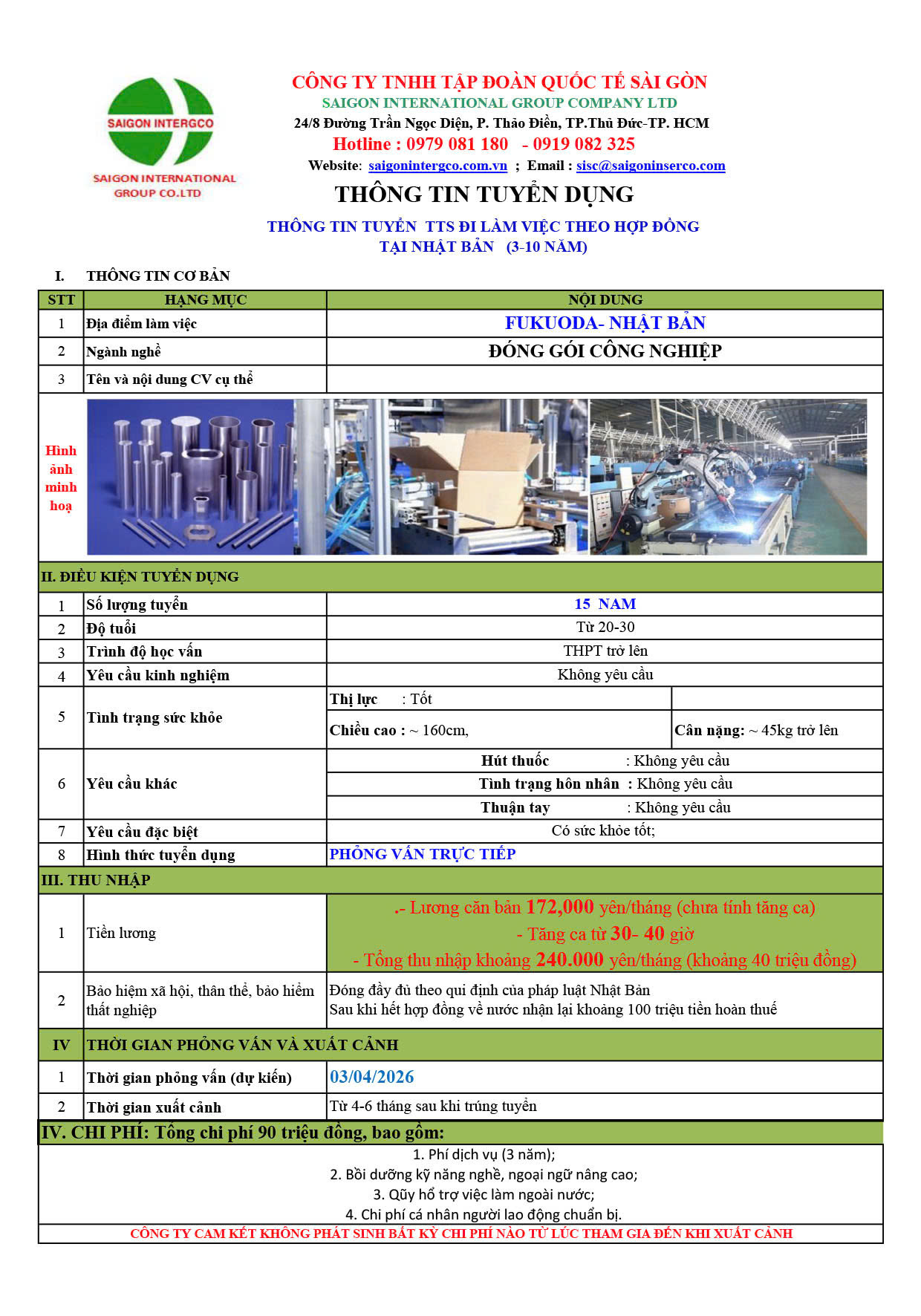 tuyen dung dong goi cong nghiep